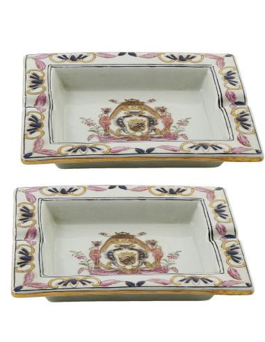 Cenicero de porcelana. Ceniceros rectangular 19cm set de 2 -Anamaria