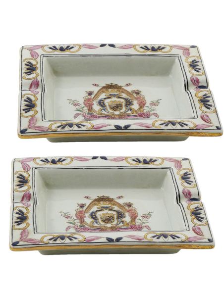 Cenicero de porcelana. Ceniceros rectangular 19cm set de 2 -Anamaria