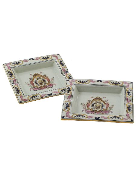 Cenicero de porcelana. Ceniceros rectangular 19cm set de 2 -Anamaria