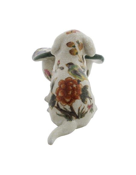 Perro de porcelana. Perro cachorro labrador con sombrero 14cm -Milex