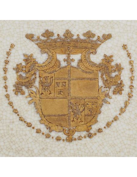 Centro de mesa de porcelana. Centro labrado con plato 29cm -Infantas