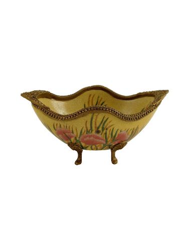 Vide-poche en porcelaine: Vide-poche coquille 17cm avec bronze -Amapola