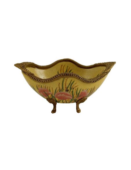 Vide-poche en porcelaine: Vide-poche coquille 17cm avec bronze -Amapola