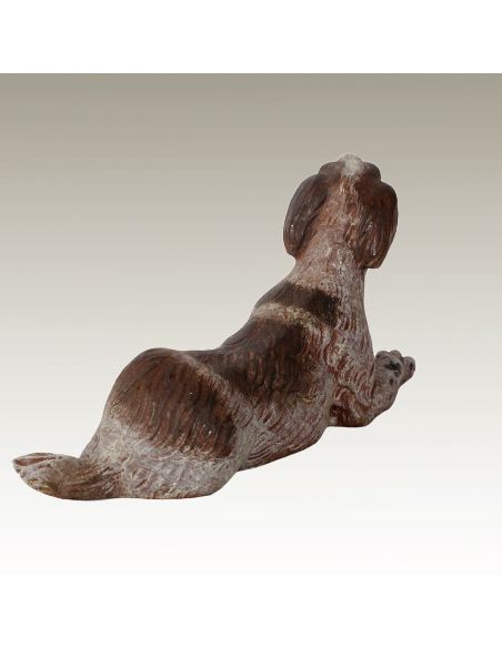Escultura de bronce. Perro Setter irlandés pintado estilo Viena