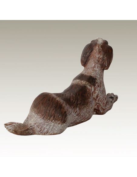 Escultura de bronce. Perro Setter irlandés pintado estilo Viena
