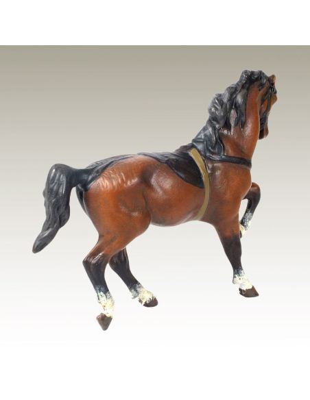 Escultura de bronce. Caballo pintado estilo Viena