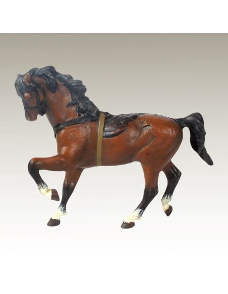 Escultura de bronce. Caballo pintado estilo Viena