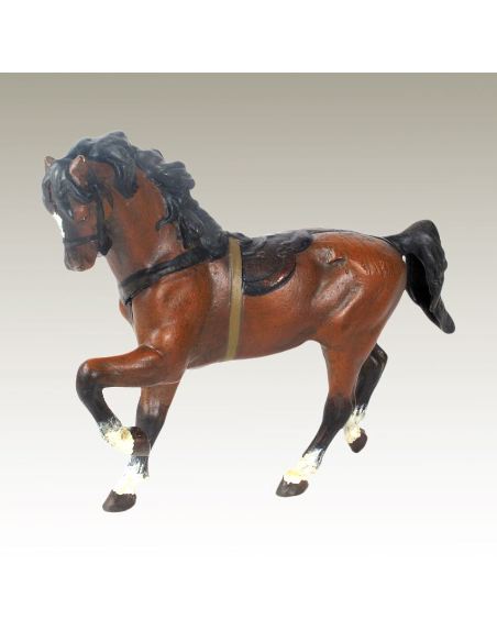 Escultura de bronce. Caballo pintado estilo Viena