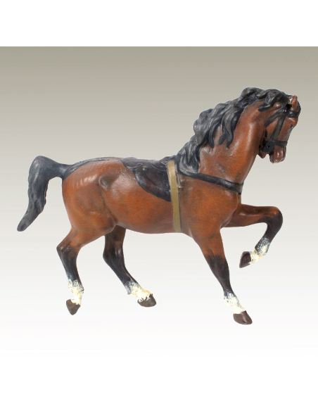 Escultura de bronce. Caballo pintado estilo Viena