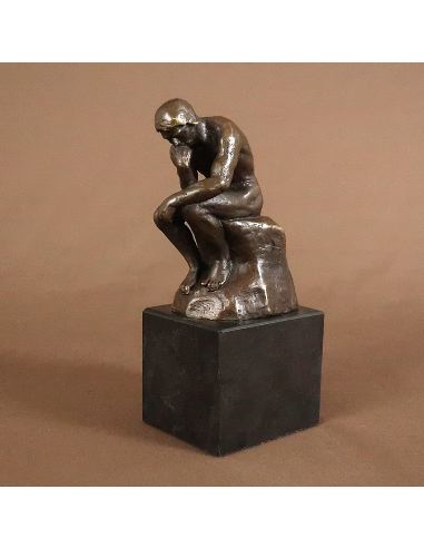 Figura de Bronce. Hombre -El pensador de Rodin 12cm