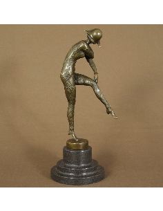Sculpture en bronze: Arlequin Art déco "Dance de l'arlequin" -Pat.brune 2