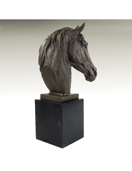 Escultura de Bronce. Cabeza caballo