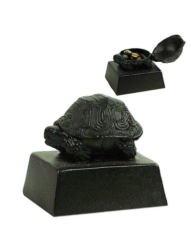 Escultura de Bronce Tortuga con rana pm (Feng Shui)