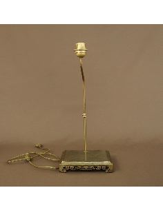Pied de lampe en bronze patiné: Socle en bronze, pied de lampe pour objet 11x18cm