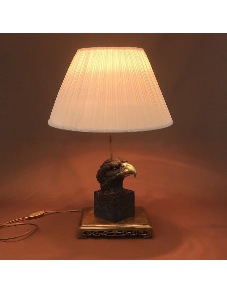 Pied de lampe en bronze patiné: Socle en bronze, pied de lampe pour objet 22x15cm