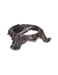 Socle en bronze patiné: Socle en bronze sur pieds Ø 10cm