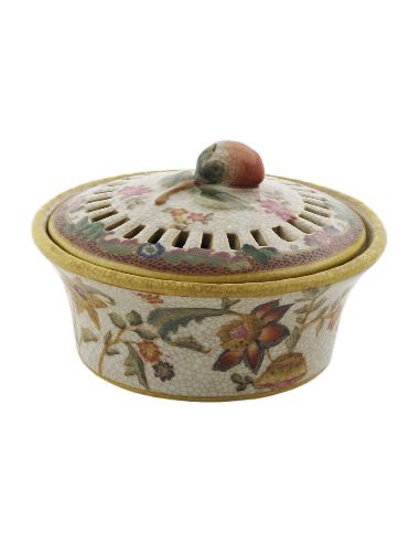 Caja de porcelana. Caja aromática 13cm -Paraiso