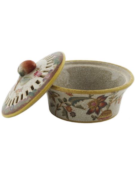 Caja de porcelana. Caja aromática 13cm -Paraiso