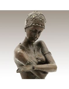Sculpture en bronze: Femme Art déco "Danseuse Coy" -Patine brune 2