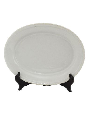 Jarron de porcelana. Bandeja ovalada 26cm -Blanco