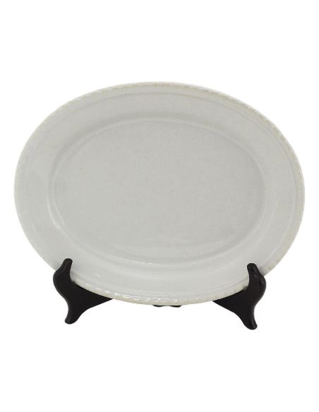 Jarron de porcelana. Bandeja ovalada 26cm -Blanco