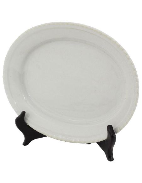 Jarron de porcelana. Bandeja ovalada 26cm -Blanco