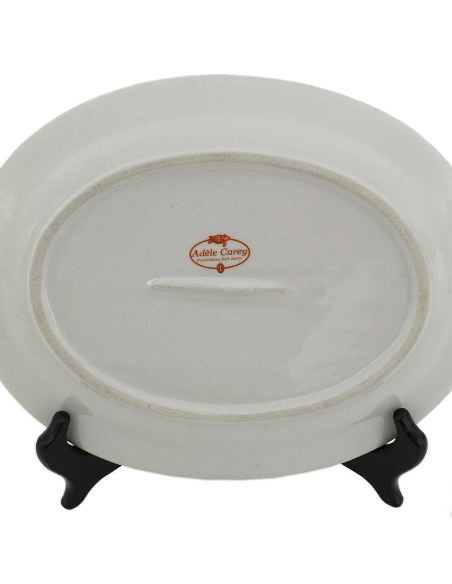 Jarron de porcelana. Bandeja ovalada 26cm -Blanco