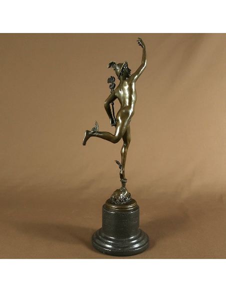 Figura de Bronce. Dios Mercurio (Hermes)
