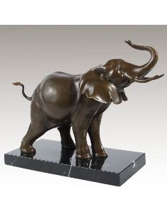 Sculpture en bronze: Elefante -Patine brune